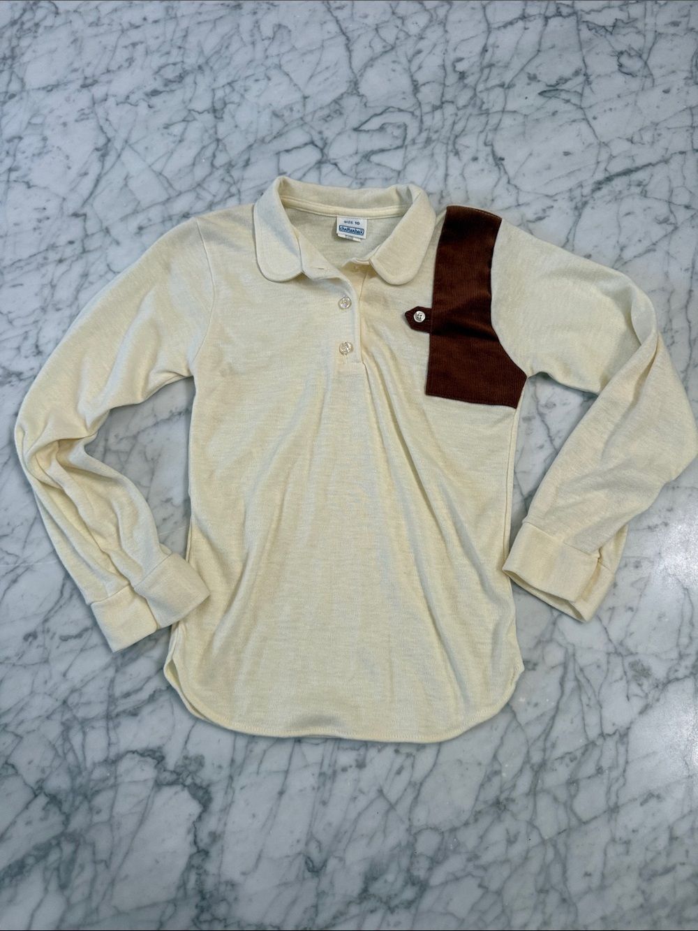 Boys Sz 6/7 vintage western shirt Corduroy Detail Buster Brown